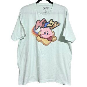 Kirby Graphic T-Shirt XL Nintendo Official Merchandise 100% Cotton Light Green
